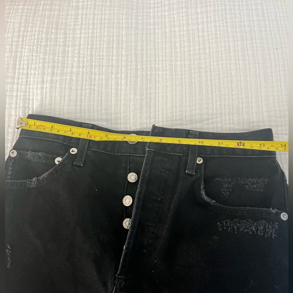 Agolde black denim jean skirt size 25 - Picture 4 of 6